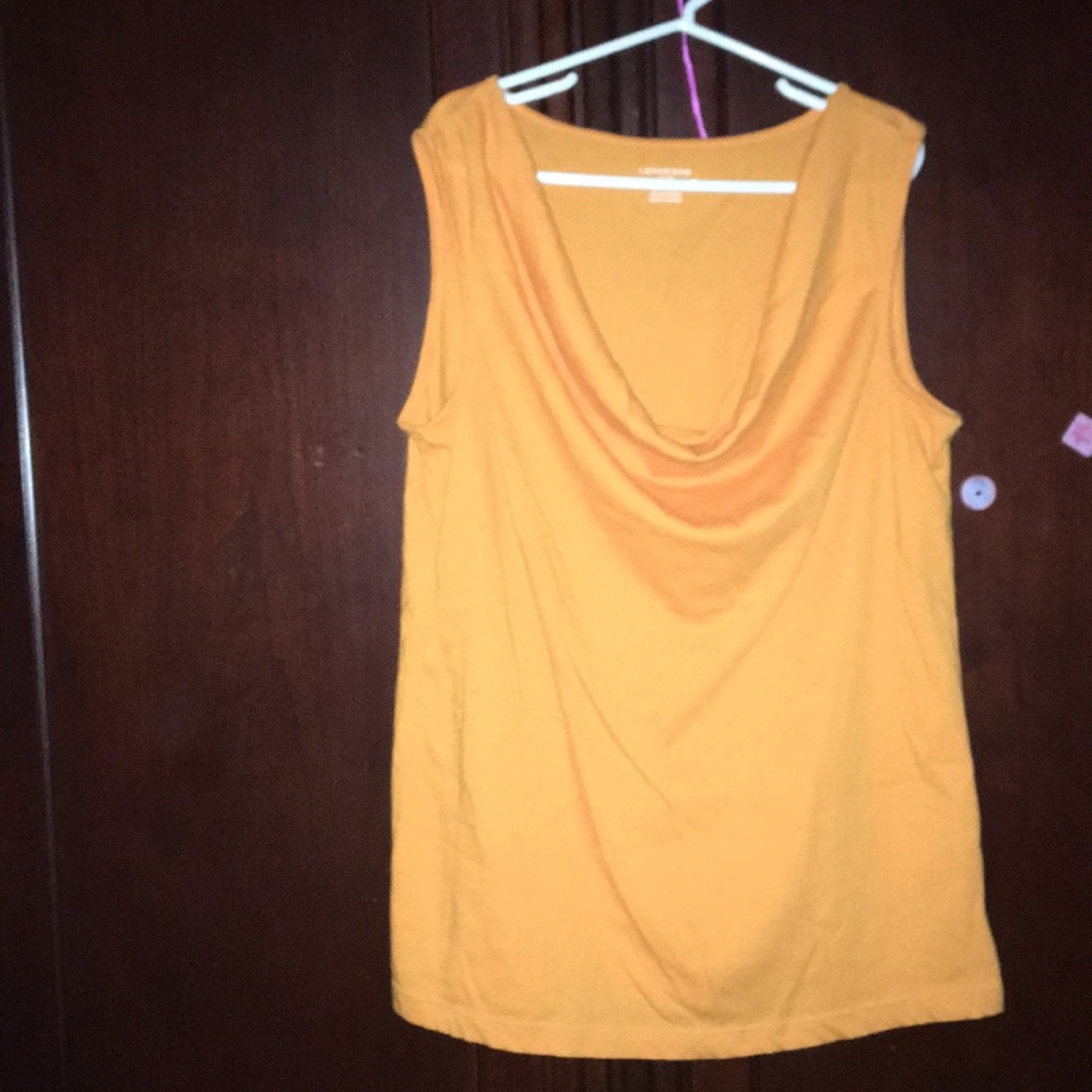 Sleeveless orange top